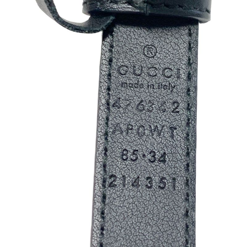 Gucci Belt - Black and Gold Pearl/double G Leather