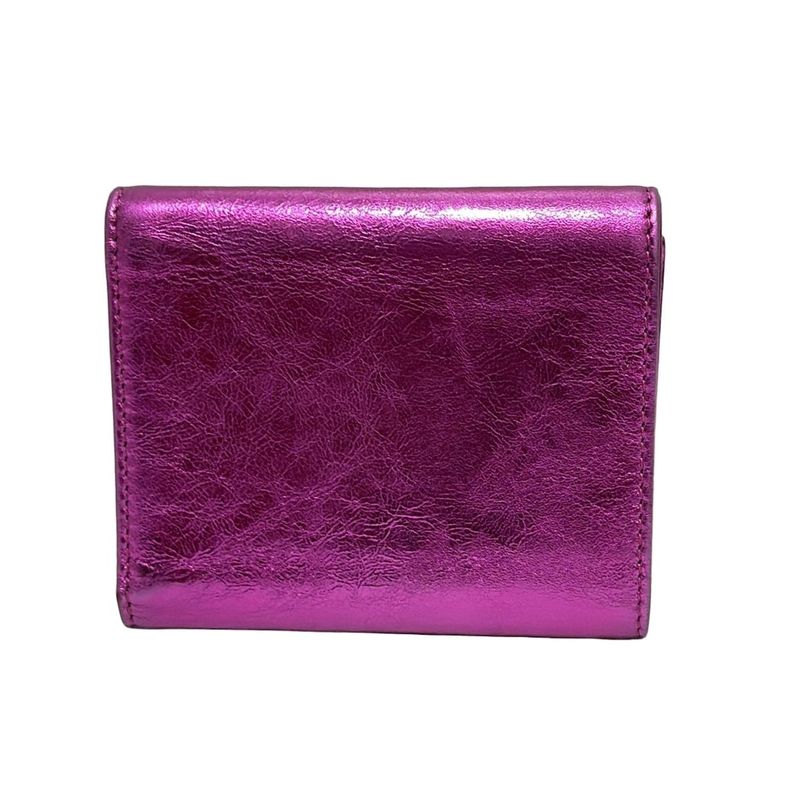 Chanel Trifold Wallet - Pink Leather
