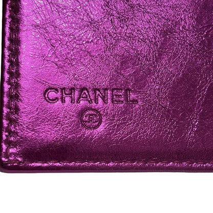 Chanel Trifold Wallet - Pink Leather