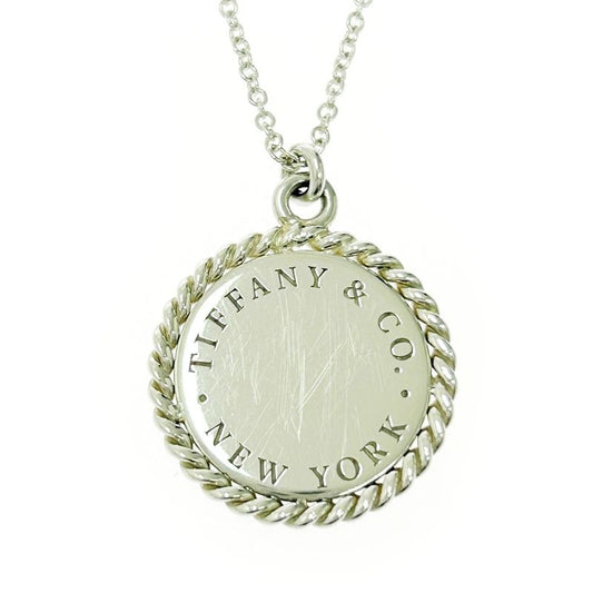 Tiffany & Co Silver Twisted Round Necklace 3.3g 925 Engraved 498917 Necklace
