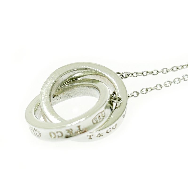 Tiffany & Co Silver 1837 Interlocking Circle Necklace 5.0g 925 Engraved 501588