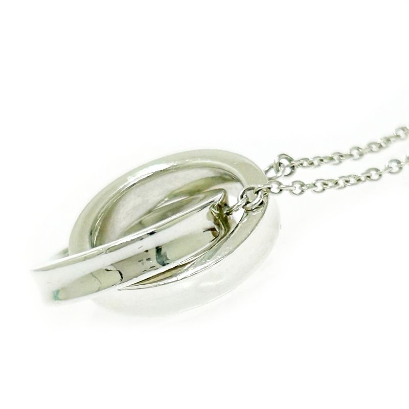 Tiffany & Co Silver 1837 Interlocking Circle Necklace 5.0g 925 Engraved 501588