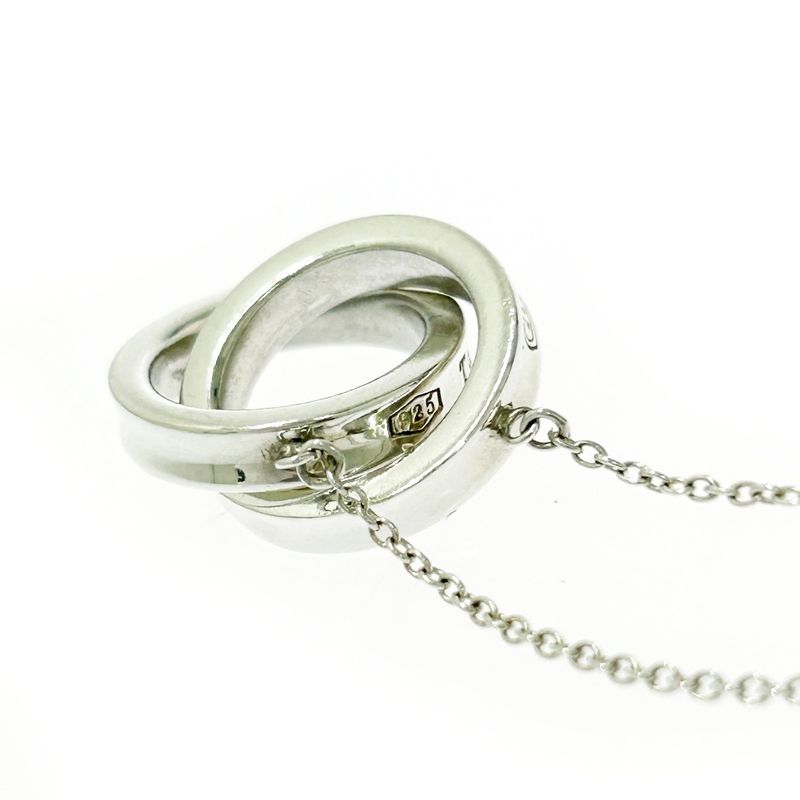 Tiffany & Co Silver 1837 Interlocking Circle Necklace 5.0g 925 Engraved 501588