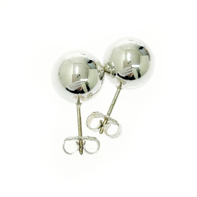 Tiffany & Co Silver Hardware Ball Earrings 4.7g 925 Engraved 505005 Earrings