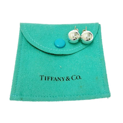 Tiffany & Co Silver Hardware Ball Earrings 4.7g 925 Engraved 505005 Earrings