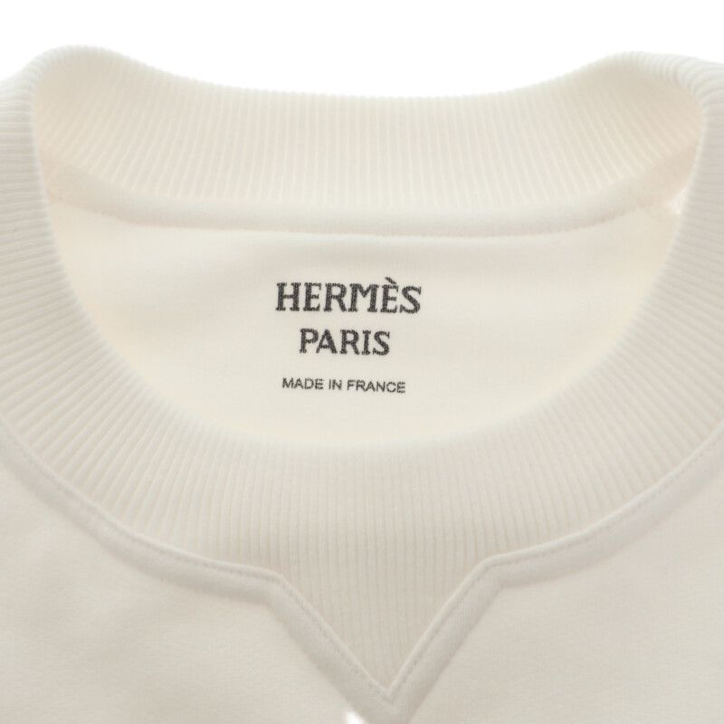 Hermes Chevaloscop 23SS 36 3e4626da Sweatshirt Cotton White Neon Men Women's