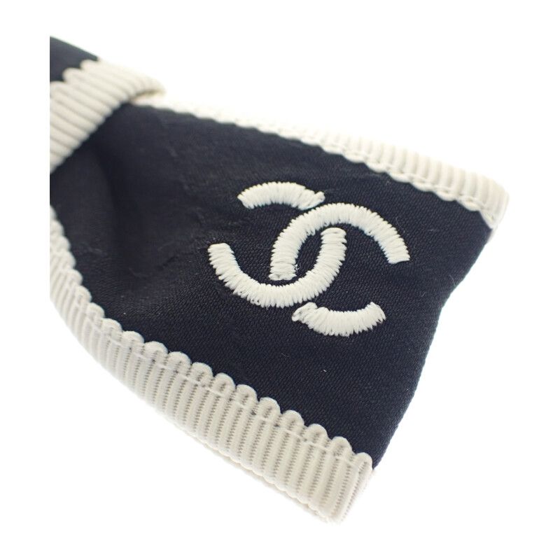 Chanel Bow Aa9921 Barrette Silk Black Silver Hardware Ladies [ranked A