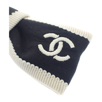 Chanel Bow Aa9921 Barrette Silk Black Silver Hardware Ladies [ranked A