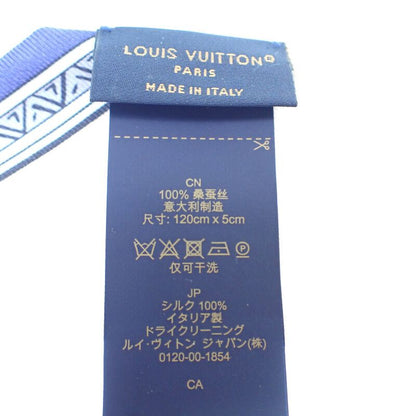Louis Vuitton Eclipse Bandeau M79533 Scarf Silk Blue Beige Ladies [SA Rank