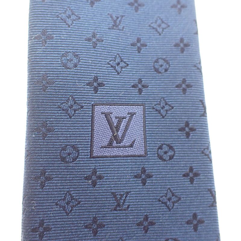 Louis Vuitton Neo Monogrammissime M75988 Necktie Silk Navy Men's [SA Rank