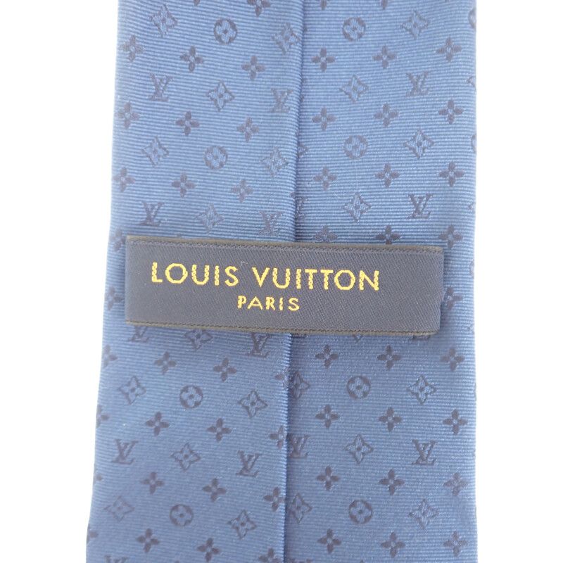 Louis Vuitton Neo Monogrammissime M75988 Necktie Silk Navy Men's [SA Rank