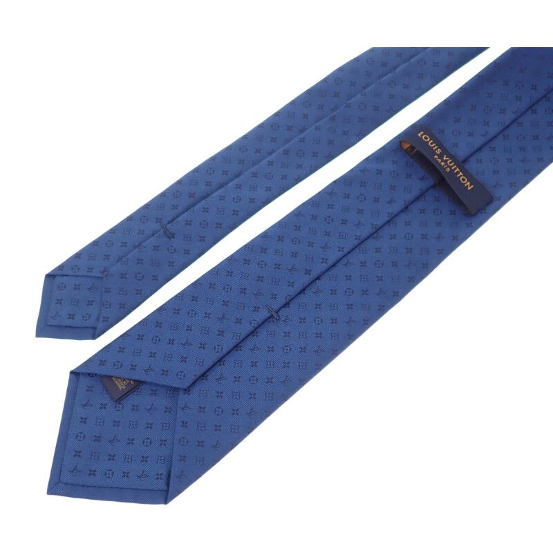 Louis Vuitton Neo Monogrammissime M75988 Necktie Silk Navy Men's [SA Rank