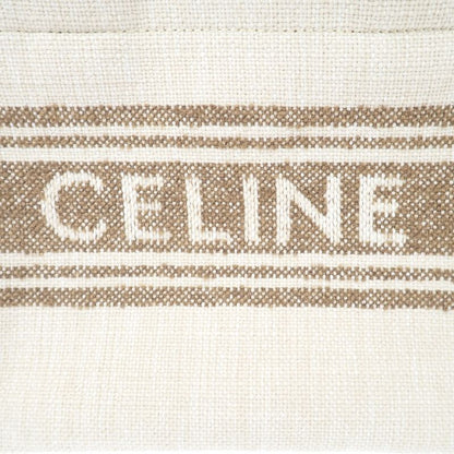 Celine Small Cabas Tice 199162ez7.18tn 2-way Bag Canvas Calf Tobacco Tan Ivory