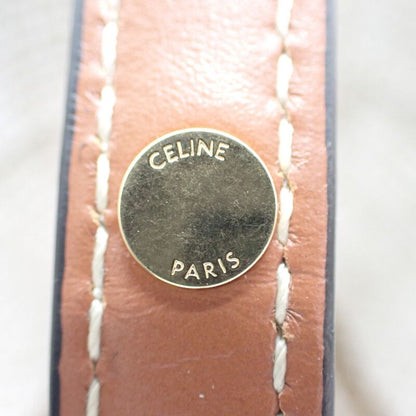 Celine Small Cabas Tice 199162ez7.18tn 2-way Bag Canvas Calf Tobacco Tan Ivory