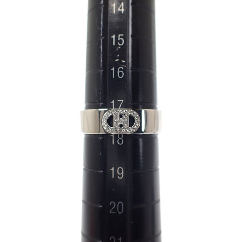 Hermes Hd'ancre PM 17.5 Size 58 H116601b Ring 18K White Gold White Gold Diamond