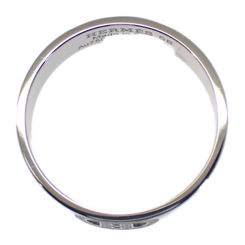 Hermes Hd'ancre PM 17.5 Size 58 H116601b Ring 18K White Gold White Gold Diamond