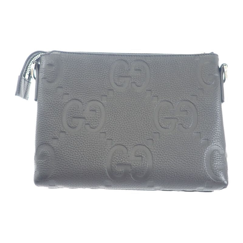 Gucci Jumbo GG Small Messenger Bag 761747_aaby7_1000 Shoulder Bag Leather Black