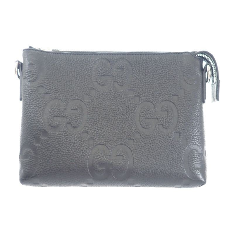 Gucci Jumbo GG Small Messenger Bag 761747_aaby7_1000 Shoulder Bag Leather Black