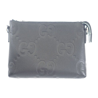 Gucci Jumbo GG Small Messenger Bag 761747_aaby7_1000 Shoulder Bag Leather Black