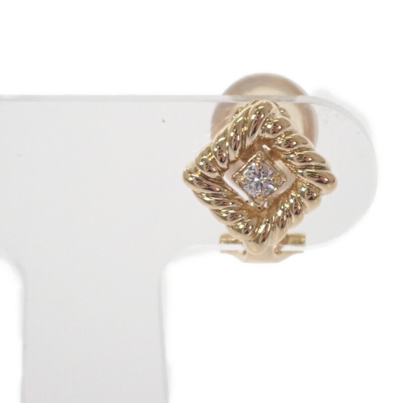 Christian DIOR Jewelry Earrings 18K Yellow Gold Yellow Gold Diamond Ladies