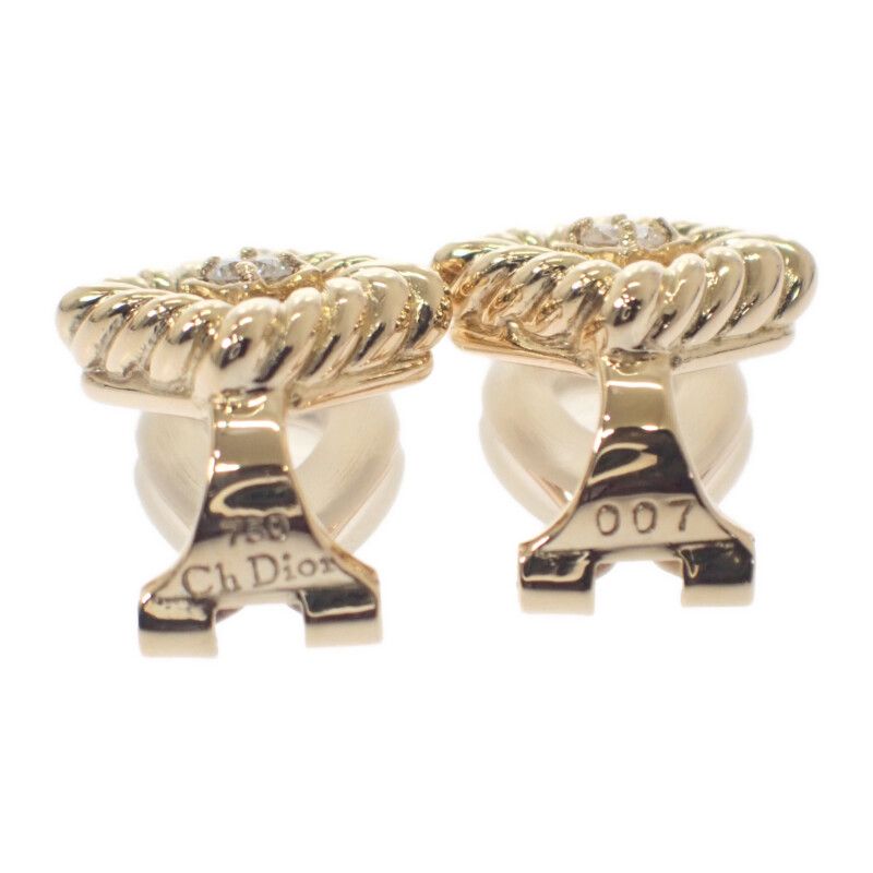 Christian DIOR Jewelry Earrings 18K Yellow Gold Yellow Gold Diamond Ladies