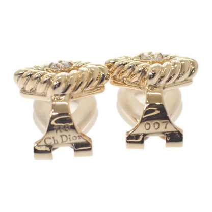 Christian DIOR Jewelry Earrings 18K Yellow Gold Yellow Gold Diamond Ladies