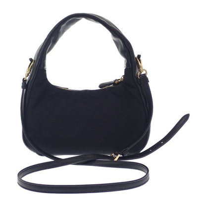 Prada Ribbon Mini 1bc241_rp0c_f0002_v_oxo 2WAY Bag Leather Nylon Black Gold