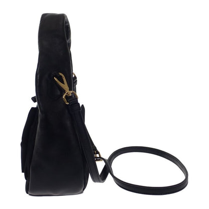 Prada Ribbon Mini 1bc241_rp0c_f0002_v_oxo 2WAY Bag Leather Nylon Black Gold
