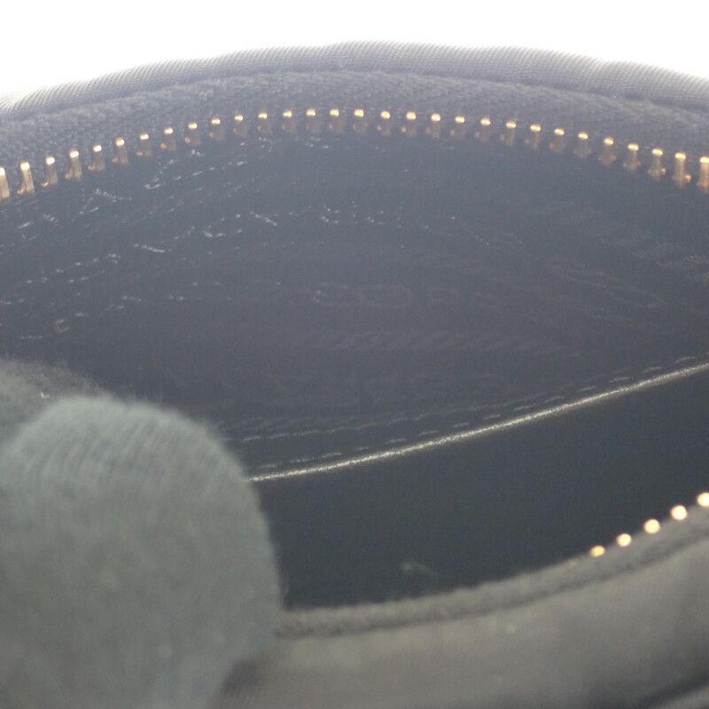 Prada Ribbon Mini 1bc241_rp0c_f0002_v_oxo 2WAY Bag Leather Nylon Black Gold