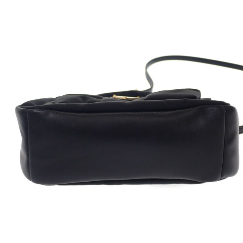 Prada Ribbon Mini 1bc241_rp0c_f0002_v_oxo 2WAY Bag Leather Nylon Black Gold