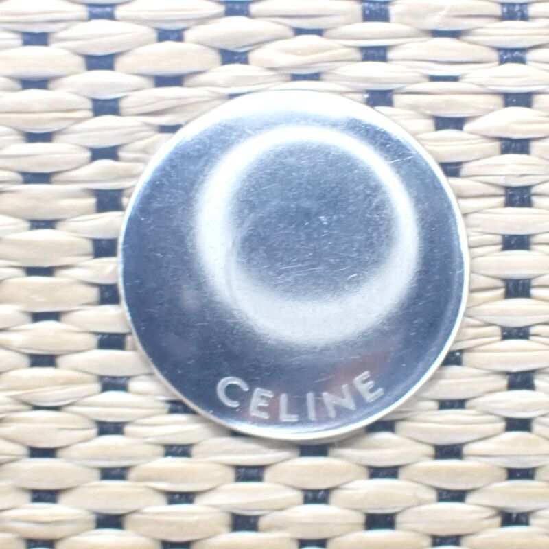 Celine Mini Cabas Tote 116992fry.02nu 2WAY Bag Leather Raffia Brown Ladies