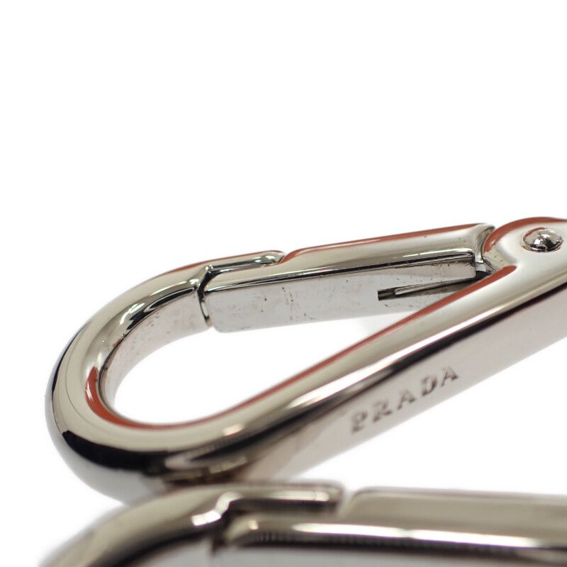 Prada Vittero Dino Soft 1bh192 Shoulder Bag Leather Orange Silver Hardware