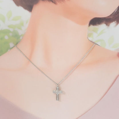 Bulgari Bvlgari Latin Cross 328947 Necklace 18K White Gold White Gold Diamond