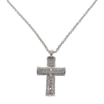Bulgari Bvlgari Latin Cross 328947 Necklace 18K White Gold White Gold Diamond