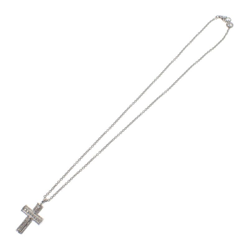 Bulgari Bvlgari Latin Cross 328947 Necklace 18K White Gold White Gold Diamond