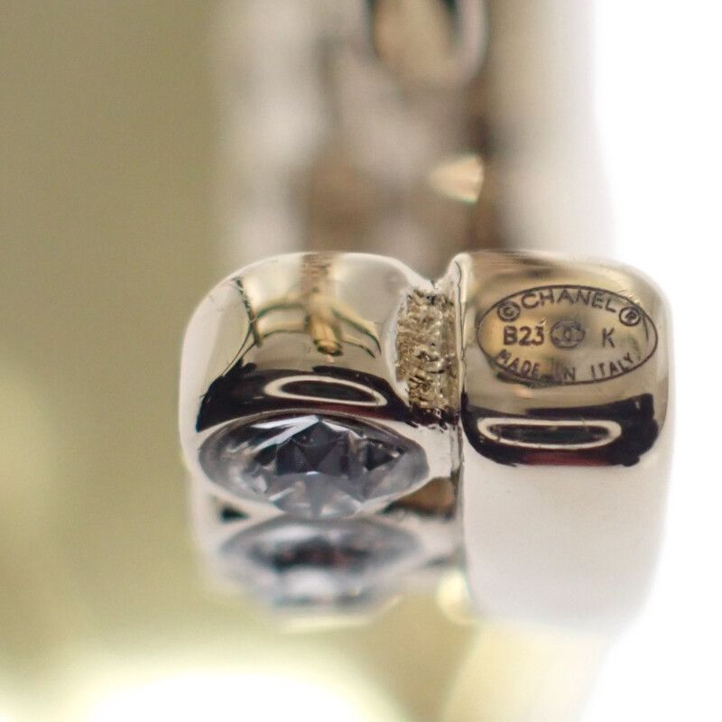 Chanel CC Hoop B23K Earrings Metal Strass Gold Ladies Cute Fashionable Gift [AB