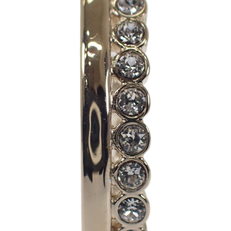 Chanel CC Hoop B23K Earrings Metal Strass Gold Ladies Cute Fashionable Gift [AB