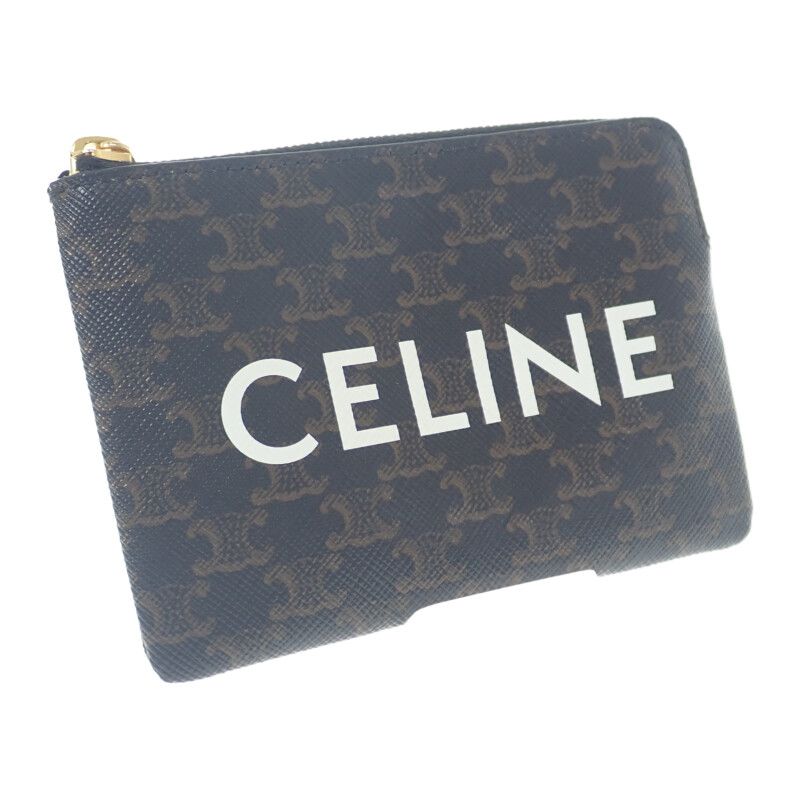 Celine Coin Purse 10c662ca2-38no Coin Case Coin Purse Triomphe Canvas Black
