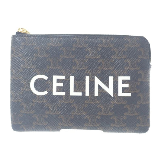 Celine Coin Purse 10c662ca2-38no Coin Case Coin Purse Triomphe Canvas Black