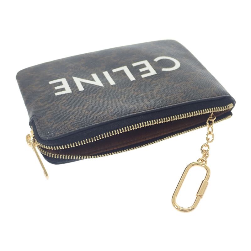 Celine Coin Purse 10c662ca2-38no Coin Case Coin Purse Triomphe Canvas Black
