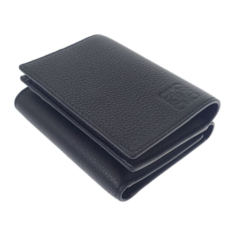 Loewe Trifold Wallet C660tr2x02 Trifold Wallet Soft Grain Calf Black Men Ladies