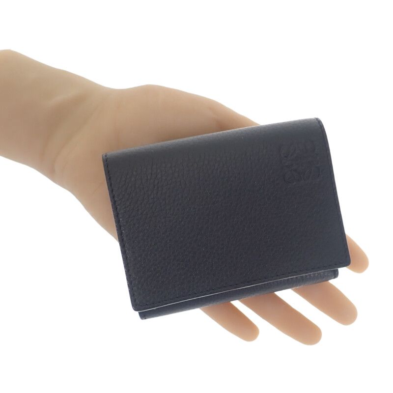 Loewe Trifold Wallet C660tr2x02 Trifold Wallet Soft Grain Calf Black Men Ladies