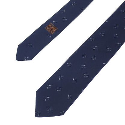 Hermes Silk Tie Petal H339394t-02 Tie Silk Navy Men's Gift [SA Rank