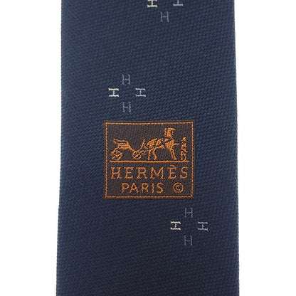 Hermes Silk Tie Petal H339394t-02 Tie Silk Navy Men's Gift [SA Rank