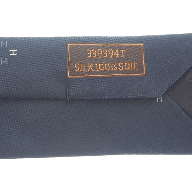 Hermes Silk Tie Petal H339394t-02 Tie Silk Navy Men's Gift [SA Rank