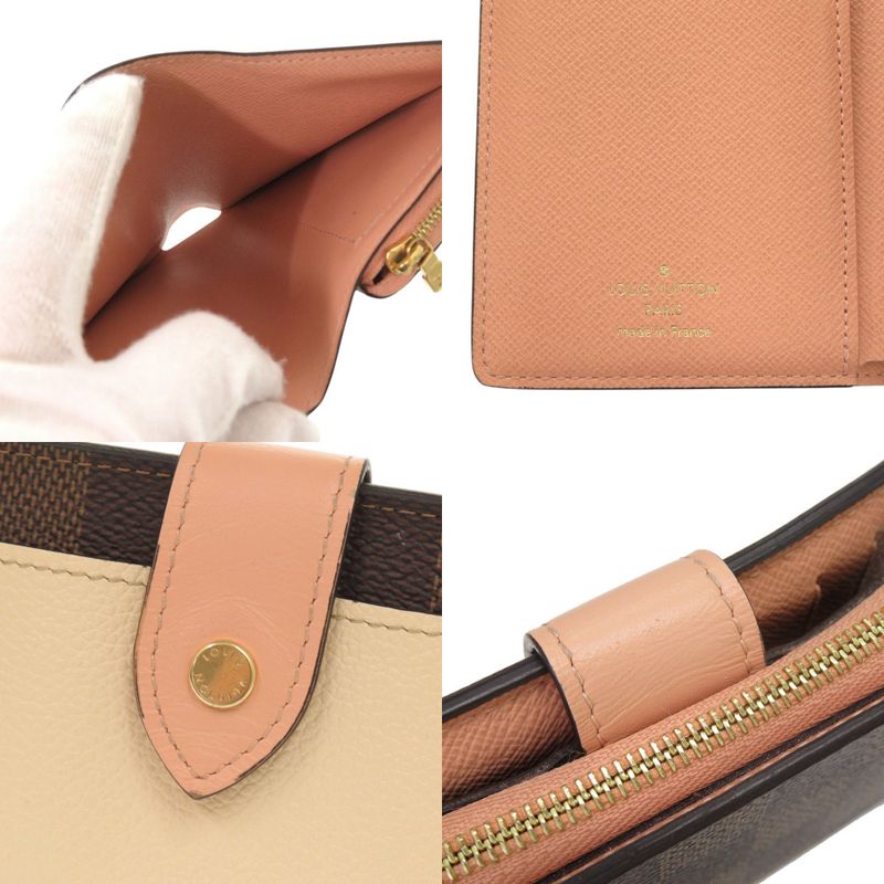 Louis Vuitton Portefeuille Juliette Damier N60380 IC Brown Folded Wallet LV