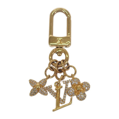 Louis Vuitton LV Iconic M01566 Bag Charm Key Holder Metal Gold Ladies Crystal