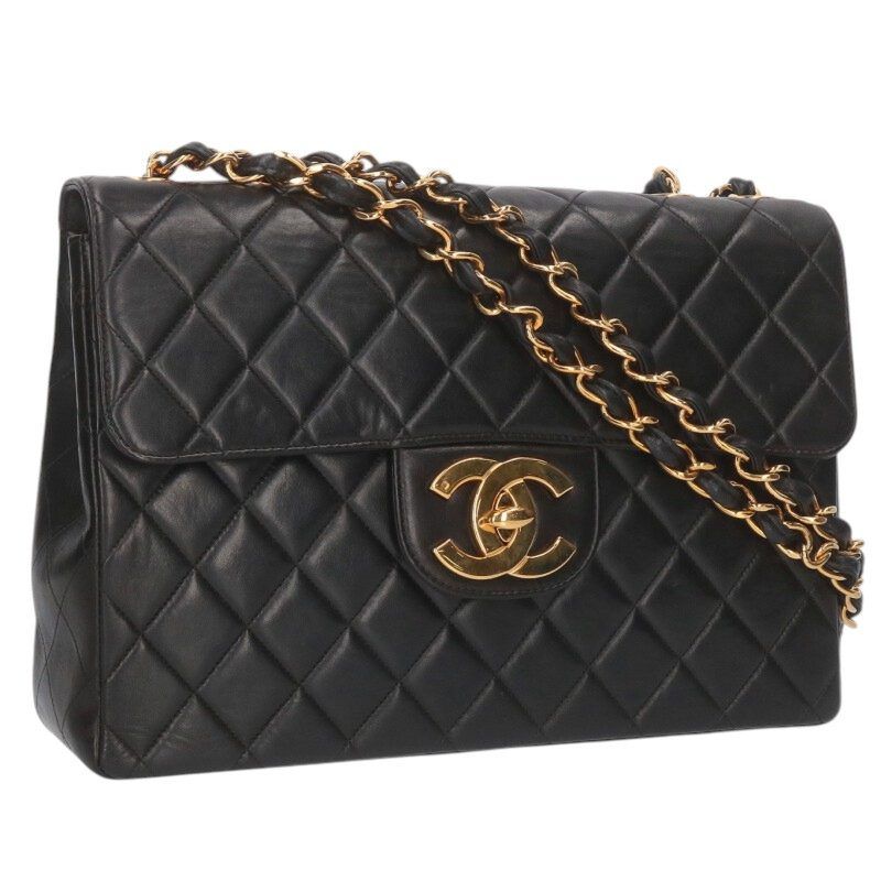 Chanel Matelasse 30 A04412 Coco Mark Lamb Skin Chain Shoulder Bag Women 30