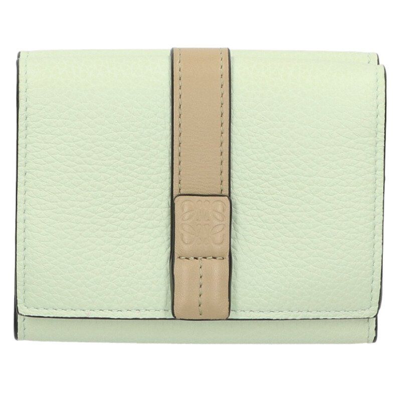 Loewe Trifold Compact Leather Wallet Purse Women