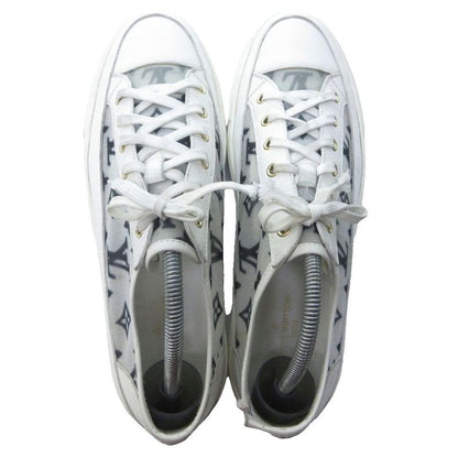 Louis Vuitton Stellar Line Sneakers Low Cut Monogram White 42 Approx 28cm